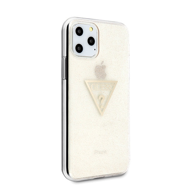 Guess GUHCN58SGTLGO iPhone 11 Pro gold/gold hard case Glitter Triangle
