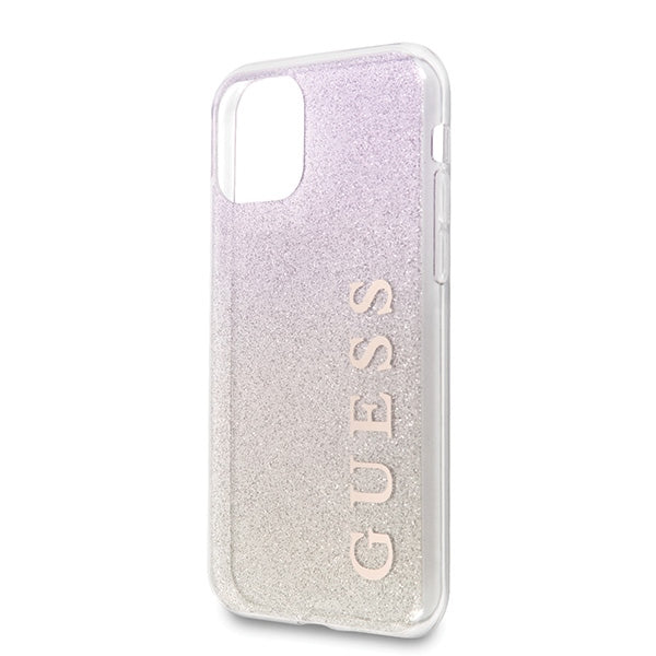 Guess GUHCN65PCUGLGPI iPhone 11 Pro Max rose gold/gold pink hard case Gradient Glitter