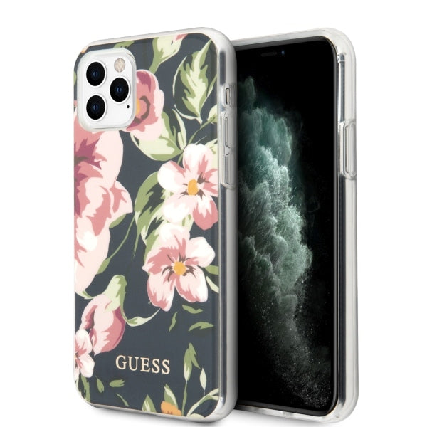 Guess N.3 Flower Collection Case for iPhone 11 Pro Max - Navy Blue
