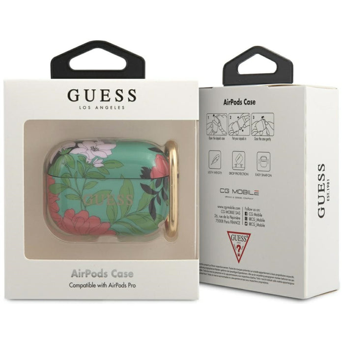 Guess GUACAPTPUBKFL01 AirPods Pro cover green/green N.1 Flower Collection