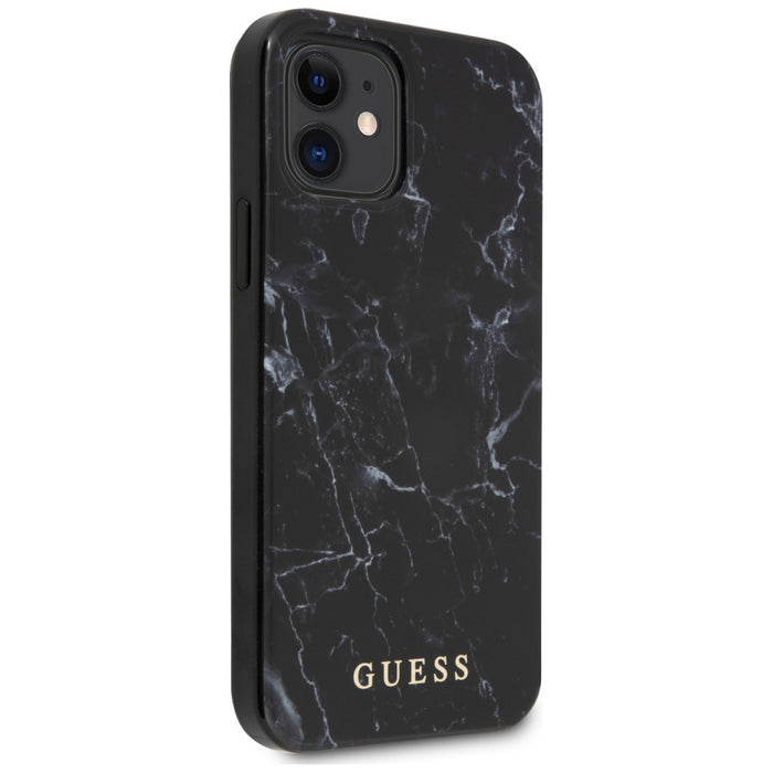 Guess Marble Case for iPhone 12 mini - Black