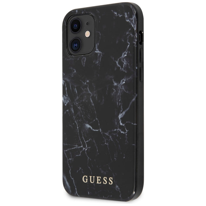 Guess Marble Case for iPhone 12 mini - Black