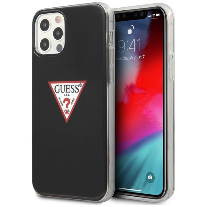 Guess GUHCP12MPCUCTLBK iPhone 12/12 Pro 6.1" black/black hardcase Triangle Collection