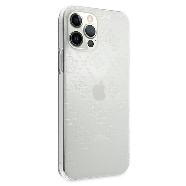 Guess GUHCP12M3D4GTR iPhone 12/12 Pro 6.1" transparent hardcase 4G 3D Pattern Collection