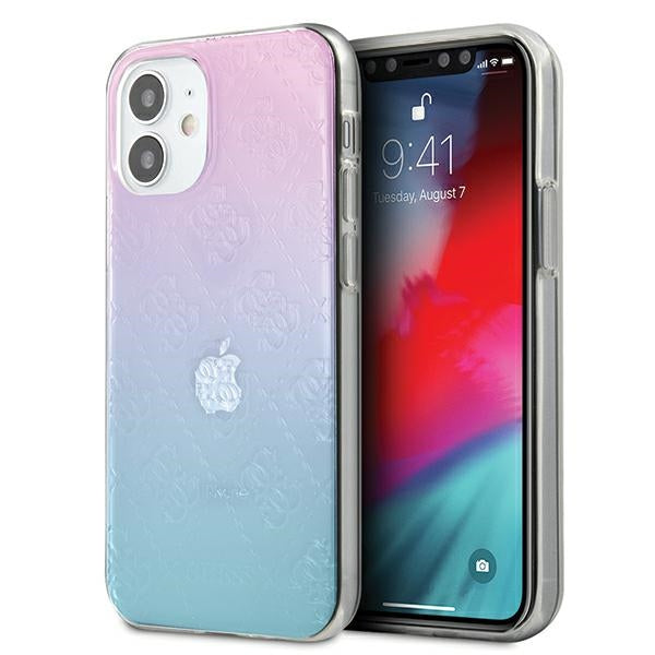 Guess GUHCP12S3D4GGBP iPhone 12 mini 5.4" blue-pink/blue&amp;pink hardcase 4G 3D Pattern Collection