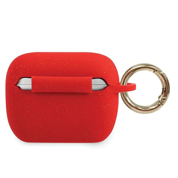 Guess Silicone Glitter Case for AirPods Pro - Red