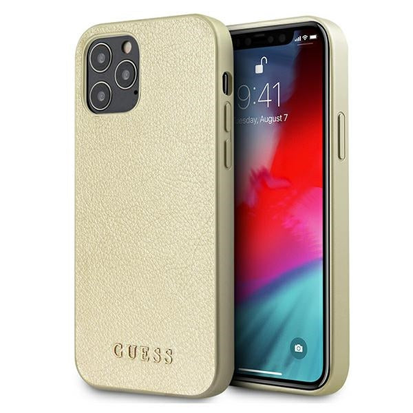 Guess GUHCP12LIGLGO iPhone 12 Pro Max 6.7&quot; gold/gold hardcase Iridescent