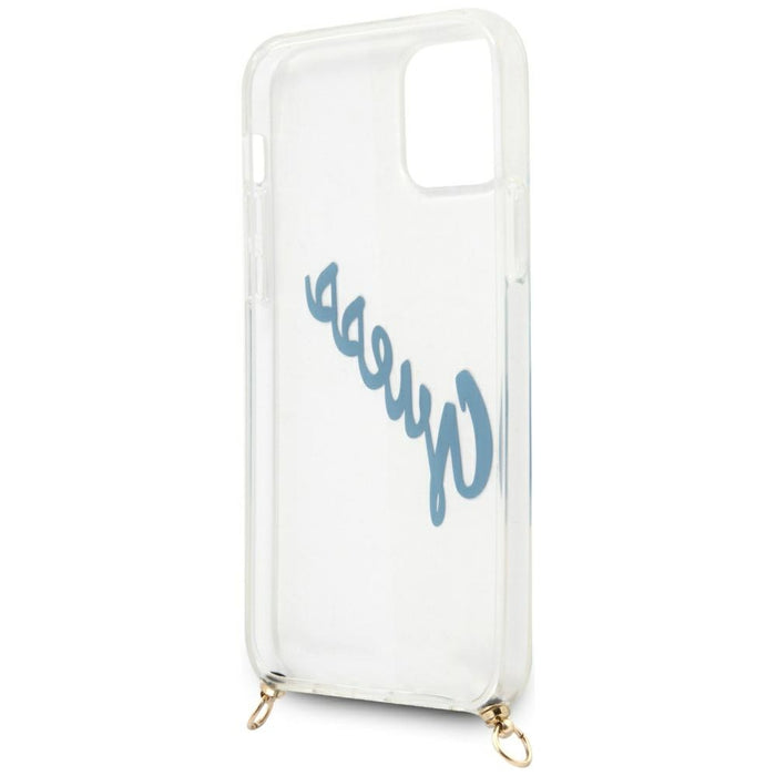 Guess GUHCP12LCRTVSBL iPhone 12 Pro Max 6.7" blue/blue hardcase Script Vintage