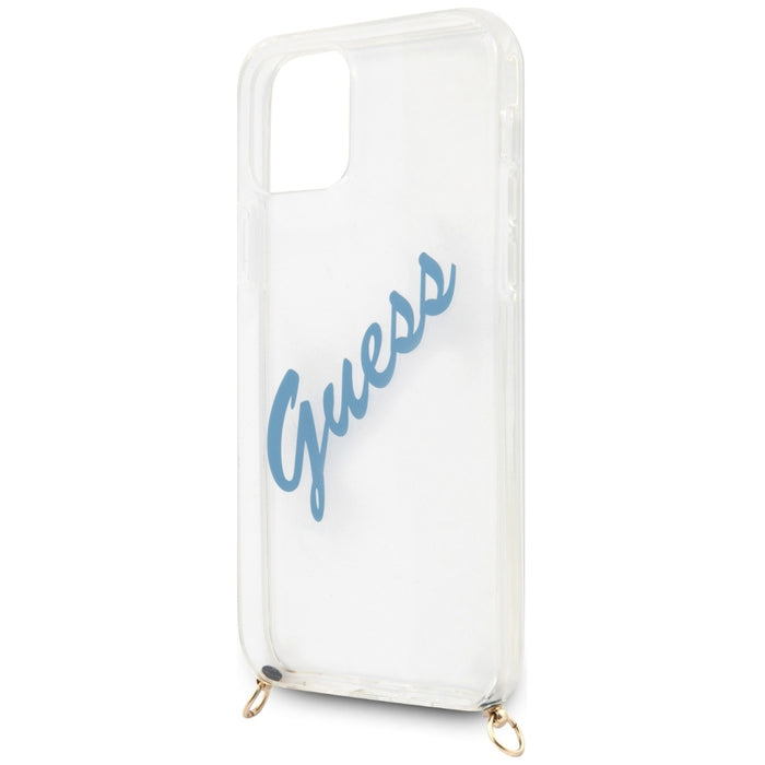 Guess GUHCP12LCRTVSBL iPhone 12 Pro Max 6.7&quot; blue/blue hardcase Script Vintage
