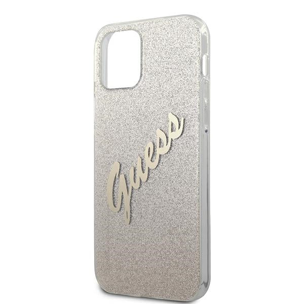 Guess GUHCP12LPCUGLSGO iPhone 12 Pro Max 6.7&quot; gold/gold hardcase Glitter Gradient Script