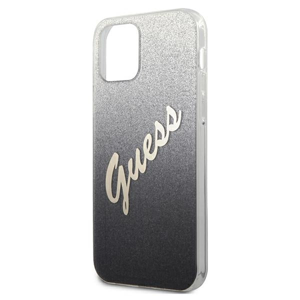 Guess GUHCP12MPCUGLSBK iPhone 12/12 Pro 6.1" black/black hardcase Glitter Gradient Script