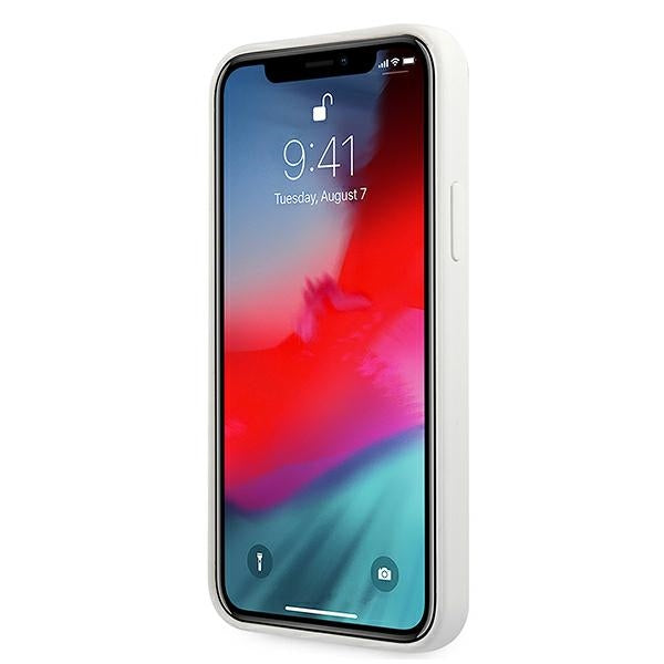 Guess GUHCP12SLSLMGWH iPhone 12 mini 5.4&quot; white/white hardcase Metal Logo Script