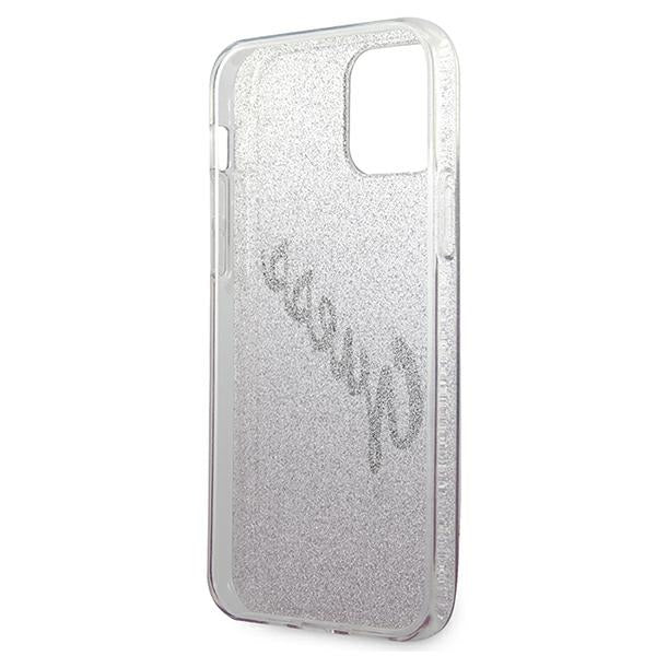 Guess GUHCP12SPCUGLSPI iPhone 12 mini 5.4&quot; pink/pink hardcase Glitter Gradient Script