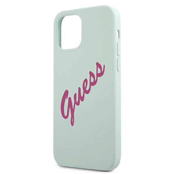 Guess GUHCP12SLSVSBF iPhone 12 mini 5.4&quot; blue fuchsia/blue fuschia hardcase Silicone Vintage