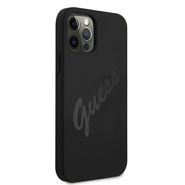 Guess GUHCP12LLSVSBK iPhone 12 Pro Max 6.7&quot; black/black hardcase Script Vintage