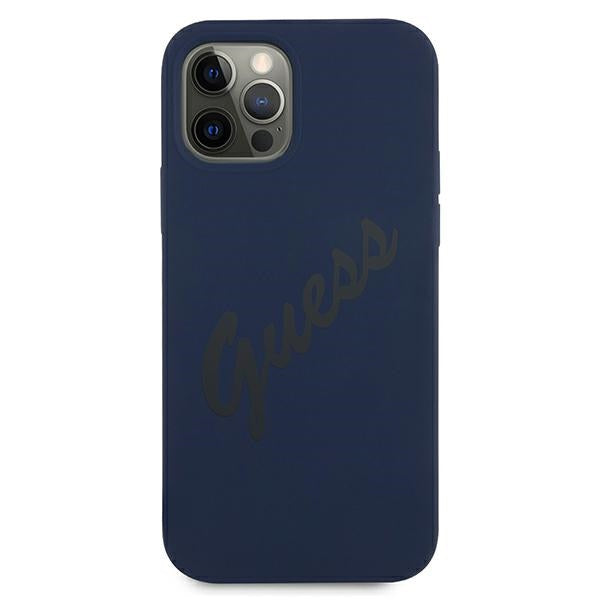 Guess GUHCP12LLSVSBL iPhone 12 Pro Max 6.7&quot; blue/blue hardcase Script Vintage
