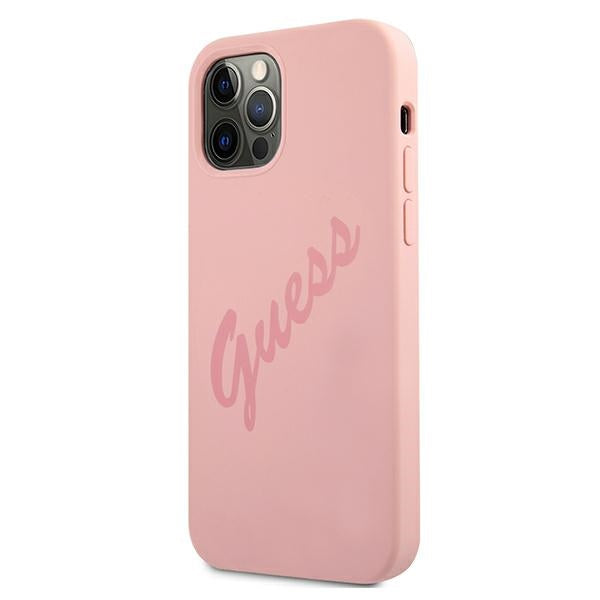 Guess GUHCP12LLSVSPI iPhone 12 Pro Max 6.7&quot; pink/pink hardcase Script Vintage