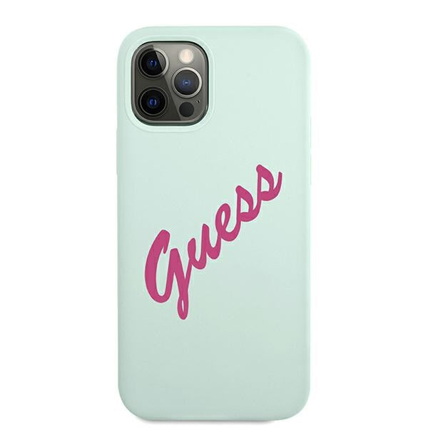 Guess GUHCP12MLSVSBF iPhone 12/12 Pro 6.1&quot; blue fuchsia/blue fuschia hardcase Silicone Vintage