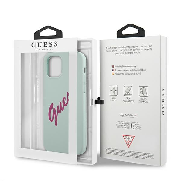 Guess GUHCP12MLSVSBF iPhone 12/12 Pro 6.1&quot; blue fuchsia/blue fuschia hardcase Silicone Vintage