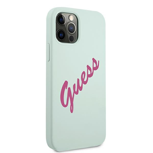 Guess GUHCP12MLSVSBF iPhone 12/12 Pro 6.1" blue fuchsia/blue fuschia hardcase Silicone Vintage
