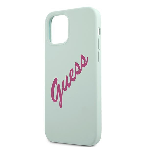 Guess GUHCP12MLSVSBF iPhone 12/12 Pro 6.1&quot; blue fuchsia/blue fuschia hardcase Silicone Vintage