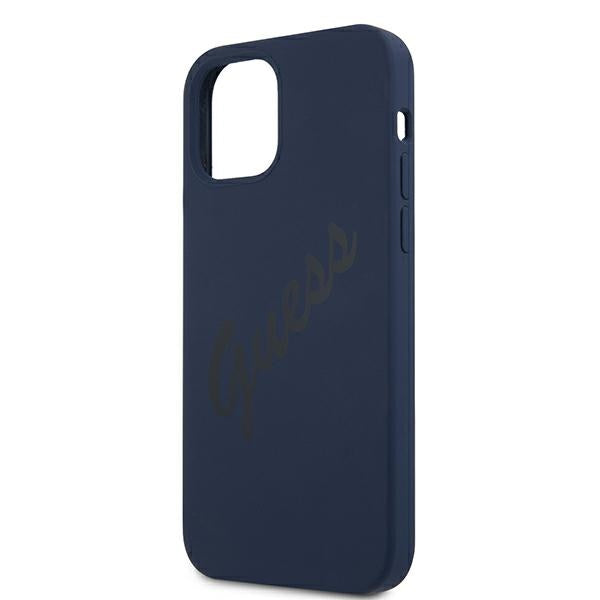 Guess GUHCP12MLSVSBL iPhone 12/12 Pro 6.1&quot; blue/blue hardcase Script Vintage