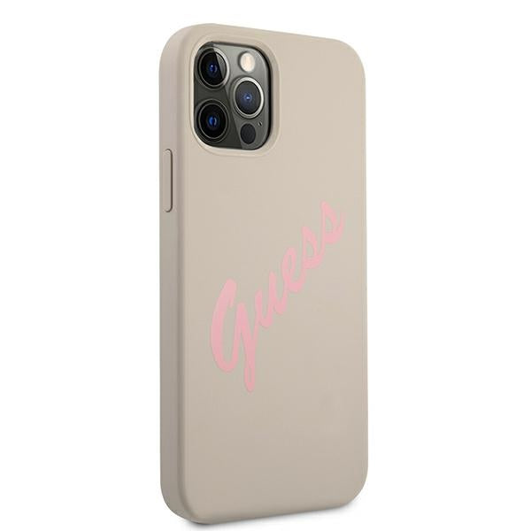 Guess GUHCP12MLSVSGP iPhone 12/12 Pro 6.1&quot; gray pink/grey pink hardcase Silicone Vintage