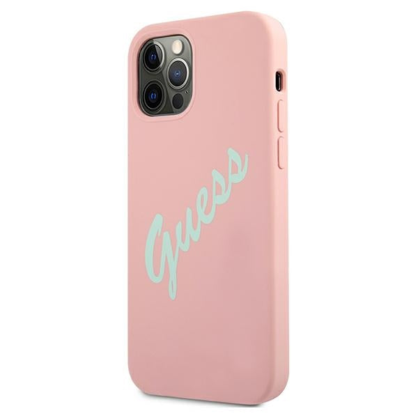 Guess GUHCP12MLSVSPG iPhone 12/12 Pro 6.1&quot; rose green/green pink hardcase Silicone Vintage