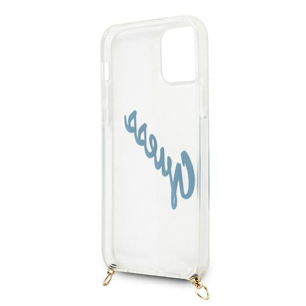 Guess GUHCP12SCRTVSBL iPhone 12 mini 5.4" blue/blue hardcase Script Vintage