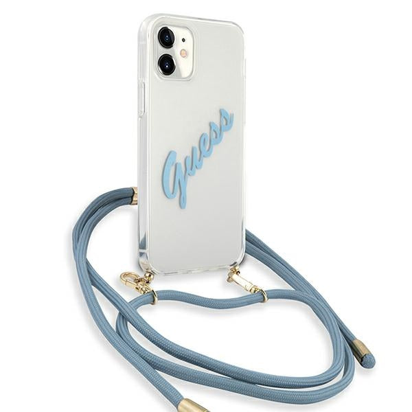 Guess GUHCP12SCRTVSBL iPhone 12 mini 5.4" blue/blue hardcase Script Vintage