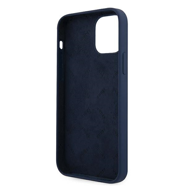 Guess GUHCP12SLSVSBL iPhone 12 mini 5.4" blue/blue hardcase Script Vintage
