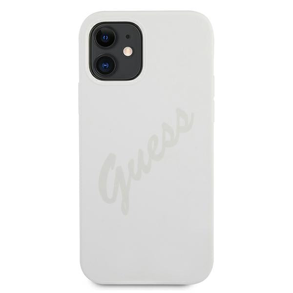Guess GUHCP12SLSVSCR iPhone 12 mini 5.4" cream/cream hardcase Script Vintage