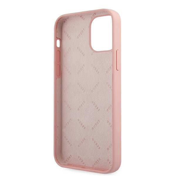 Guess GUHCP12SLSVSPI iPhone 12 mini 5.4&quot; pink/pink hardcase Script Vintage