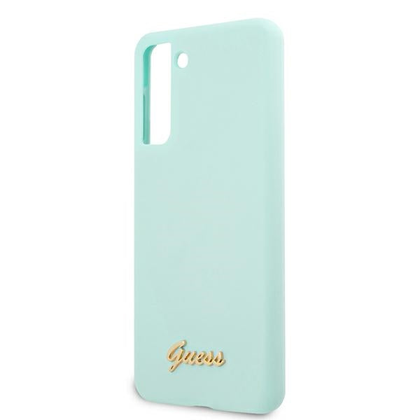 Guess GUHCS21MLSLMGLB S21+ G996 blue/blue hardcase Silicone Script Metal Logo