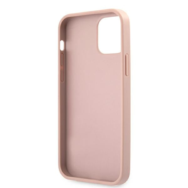 Guess GUHCP12LRSAVSRG iPhone 12 Pro Max 6.7" pink/pink hardcase Saffiano Vintage Script