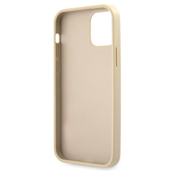 Guess GUHCP12MRSAVSLG iPhone 12/12 Pro 6.1&quot; gold/gold hardcase Saffiano Vintage Script