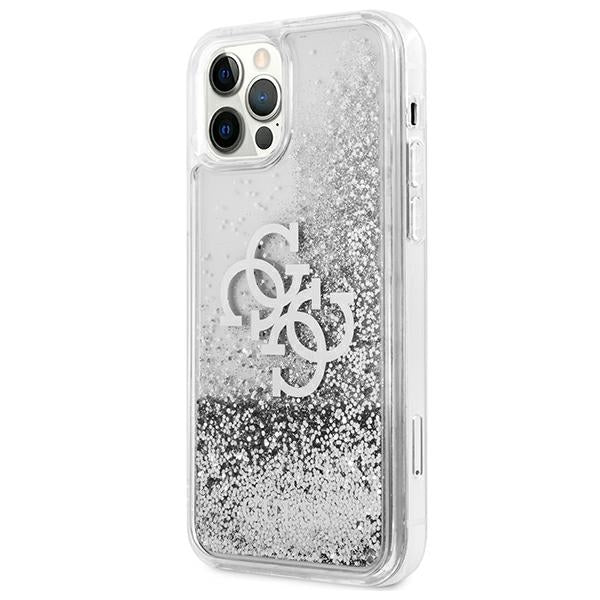 Guess GUHCP12LLG4GSI iPhone 12 Pro Max 6.7" silver/silver hardcase 4G Big Liquid Glitter