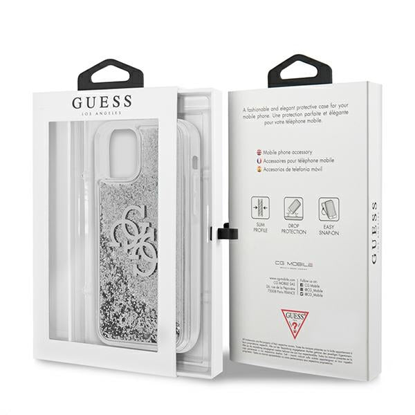 Guess GUHCP12LLG4GSI iPhone 12 Pro Max 6.7&quot; silver/silver hardcase 4G Big Liquid Glitter