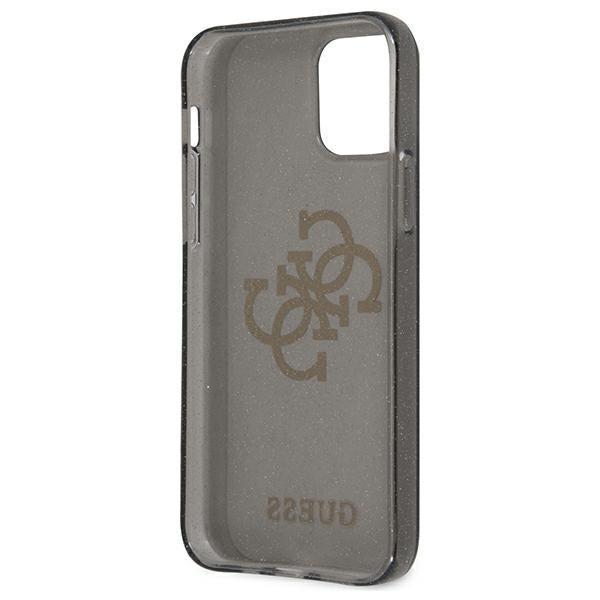Guess GUHCP12LPCUGL4GBK iPhone 12 Pro Max 6.7" black/black hard case Glitter 4G Big Logo