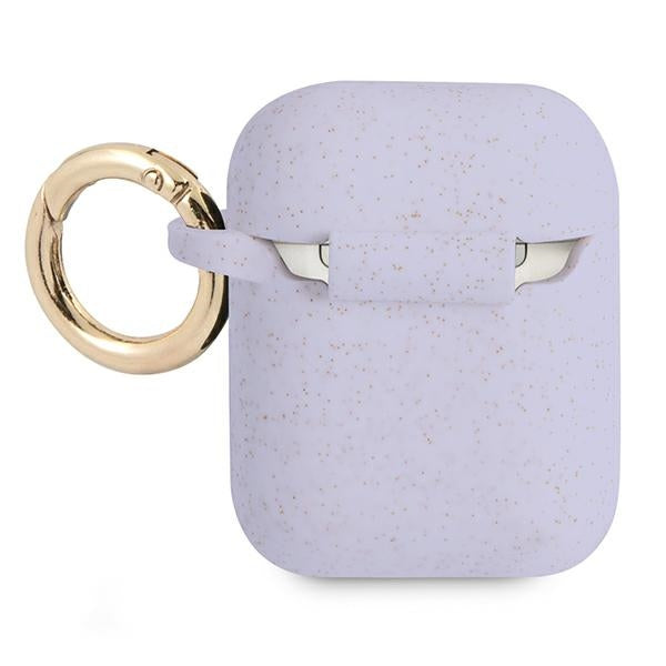 Guess GUA2SGGEU AirPods cover purple/purple Silicone Glitter