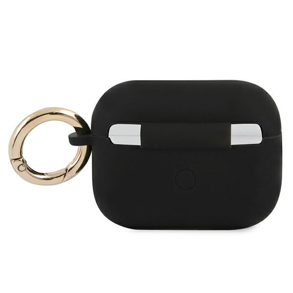 Guess GUAPSSSK AirPods Pro cover black/black Silicone Vintage Script