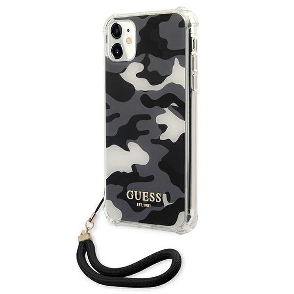 Guess GUHCN61KSARBK iPhone 11 6.1" / Xr black/black hardcase Camo Collection