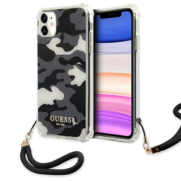 Guess GUHCN61KSARBK iPhone 11 6.1&quot; / Xr black/black hardcase Camo Collection