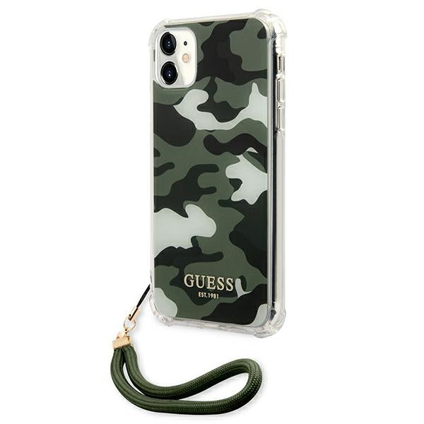 Guess GUHCN61KSARKA iPhone 11 6.1&quot; / Xr green/khaki hardcase Camo Collection