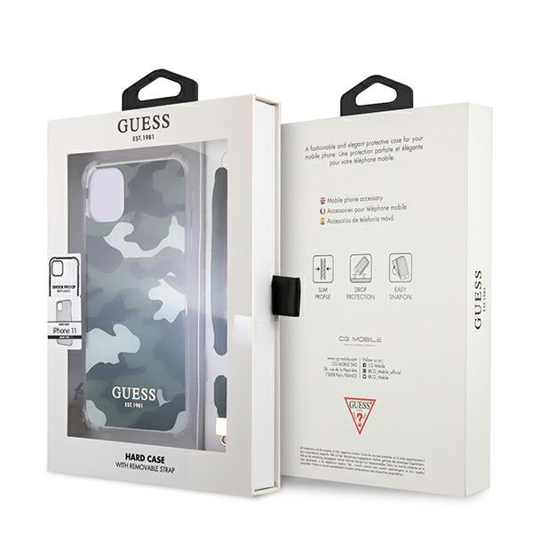 Guess GUHCN61KSARKA iPhone 11 6.1" / Xr green/khaki hardcase Camo Collection