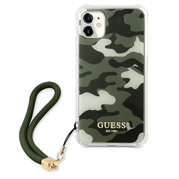 Guess GUHCN61KSARKA iPhone 11 6.1&quot; / Xr green/khaki hardcase Camo Collection