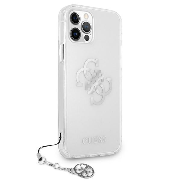 Guess GUHCP12LKS4GSI iPhone 12 Pro Max 6.7&quot; Transparent hardcase 4G Silver Charms Collection