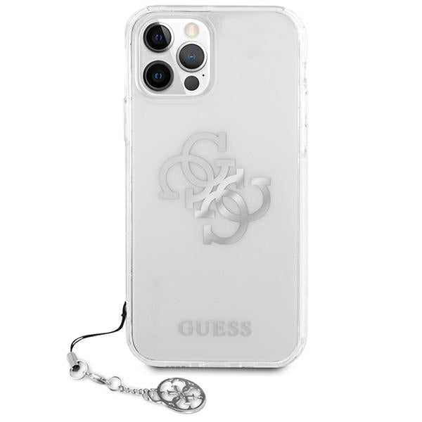 Guess GUHCP12LKS4GSI iPhone 12 Pro Max 6.7&quot; Transparent hardcase 4G Silver Charms Collection