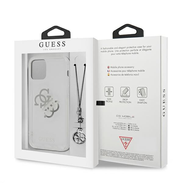 Guess GUHCP12LKS4GSI iPhone 12 Pro Max 6.7&quot; Transparent hardcase 4G Silver Charms Collection