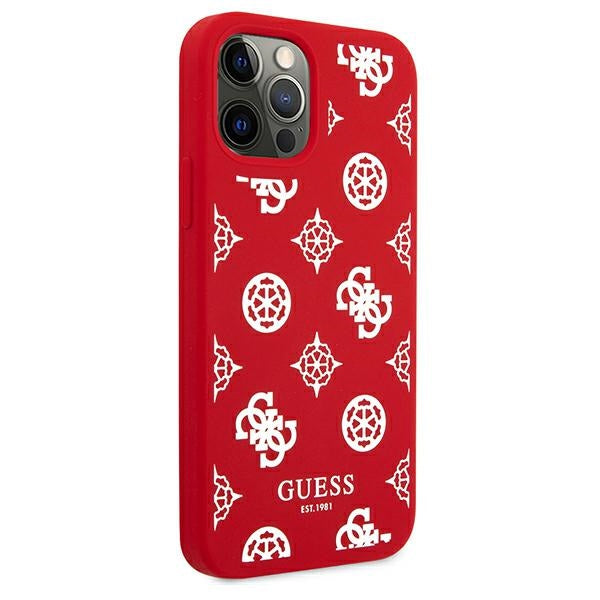 Guess GUHCP12LLSPEWRE iPhone 12 Pro Max 6.7" red/red hard case Peony Collection